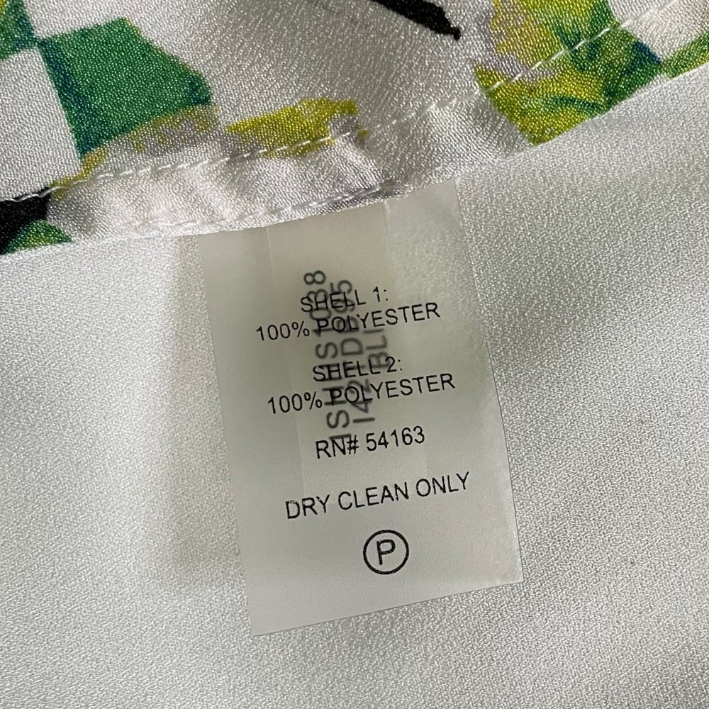 Ivanka Trump Button Down Women's Top Checkered Floral Print Size M - Picture 5 of 5
